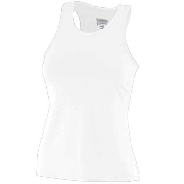 Girls Poly/Spandex Solid Racerback Tank Thumbnail